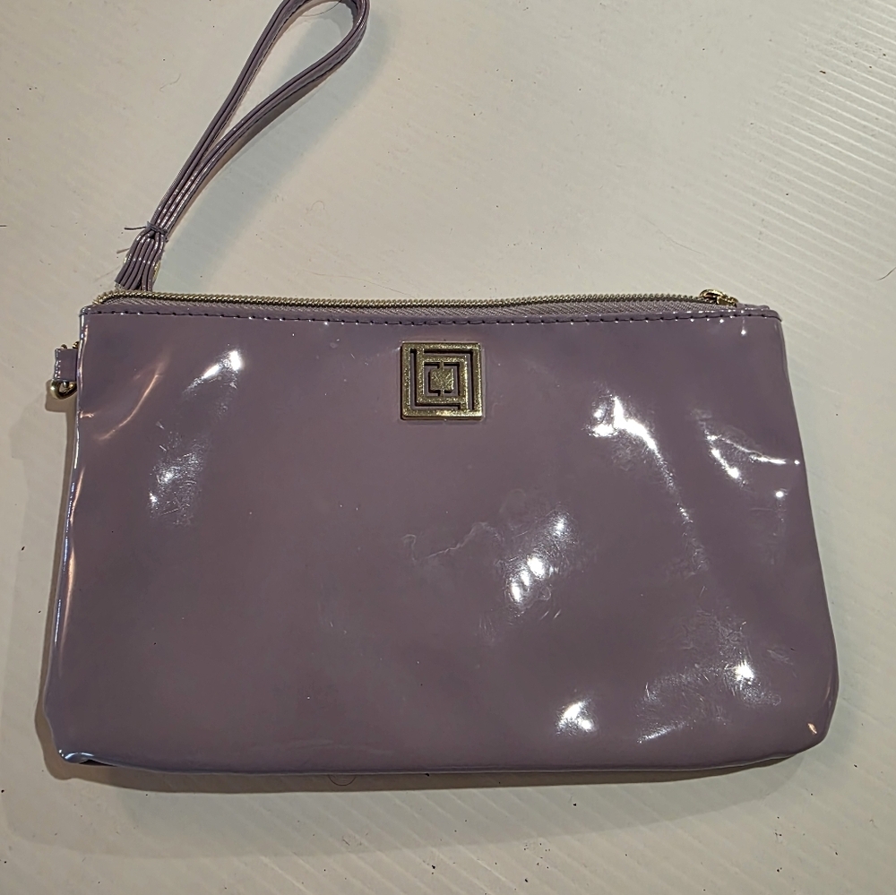Glossy Purple Clutch Bag